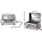 darrahopens Home & Garden > BBQ Grillz Portable Gas BBQ LPG Oven Camping Cooker Grill 2 Burners Stove Outdoor