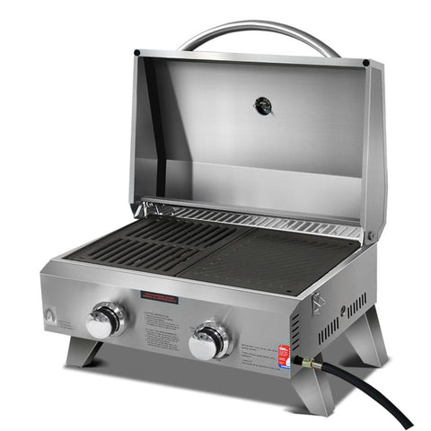 darrahopens Home & Garden > BBQ Grillz Portable Gas BBQ LPG Oven Camping Cooker Grill 2 Burners Stove Outdoor