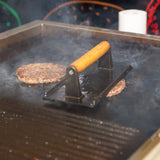 Darrahopens Home & Garden > BBQ Heavy Duty Rectangular Cast Iron Grill Burger Press Pre-Seasoned Steak Griddle BBQ Grilling
