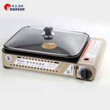 Darrahopens Home & Garden > BBQ Portable Gas Burner Stove with Inset Non Stick Cooking Pan Cooker Butane Camping 35mm Cooking Pan