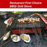 Darrahopens Home & Garden > BBQ Portable Gas Stove Burner Butane BBQ Camping Gas Cooker With Non Stick Plate Black with Fish Pan and Lid