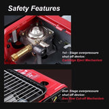 Darrahopens Home & Garden > BBQ Portable Gas Stove Burner Butane BBQ Camping Gas Cooker With Non Stick Plate Orange
