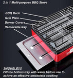 Darrahopens Home & Garden > BBQ Portable Gas Stove Burner Butane BBQ Camping Gas Cooker With Non Stick Plate Orange