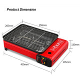 Darrahopens Home & Garden > BBQ Portable Gas Stove Burner Butane BBQ Camping Gas Cooker With Non Stick Plate Orange