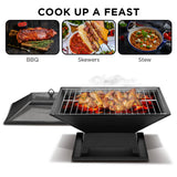 Darrahopens Home & Garden > BBQ Wallaroo Portable Outdoor Fire Pit for BBQ, Grilling, Cooking, Camping