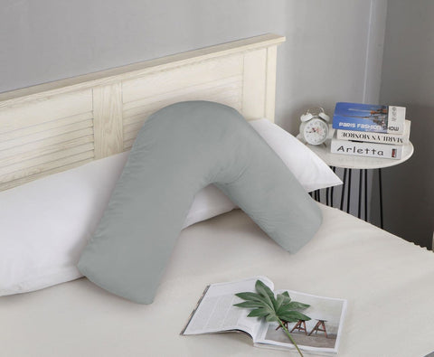 Darrahopens Home & Garden > Bedding 1000TC Premium Ultra Soft V SHAPE Pillowcase - Grey