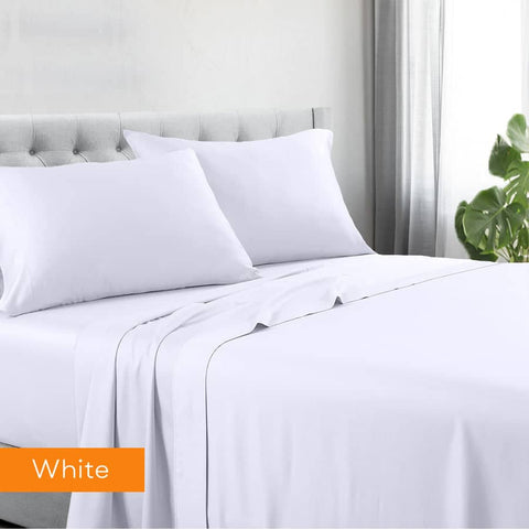 Darrahopens Home & Garden > Bedding 1200tc hotel quality cotton rich sheet set double white