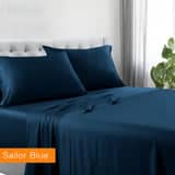 Darrahopens Home & Garden > Bedding 1200tc hotel quality cotton rich sheet set king sailor blue