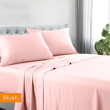 Darrahopens Home & Garden > Bedding 1200tc hotel quality cotton rich sheet set mega king blush