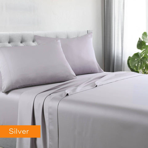 Darrahopens Home & Garden > Bedding 1200tc hotel quality cotton rich sheet set mega queen silver