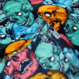 Darrahopens Home & Garden > Bedding 190GSM Boys Cool Ultra Soft Coral Fleece Throw 127 x 152cm Screaming Skulls