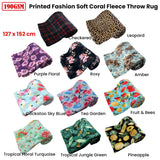 Darrahopens Home & Garden > Bedding 190GSM Fashion Printed Ultra Soft Coral Fleece Throw 127 x 152cm Roxy