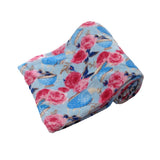 Darrahopens Home & Garden > Bedding 190GSM Fashion Printed Ultra Soft Coral Fleece Throw 127 x 152cm Tea Garden