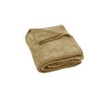 Darrahopens Home & Garden > Bedding 240GSM Urban Ultra Soft Coral Fleece Throw Rug 120 x 150cm Latte