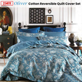 Darrahopens Home & Garden > Bedding 250TC Oliver Cotton Reversible Quilt Cover Set Queen