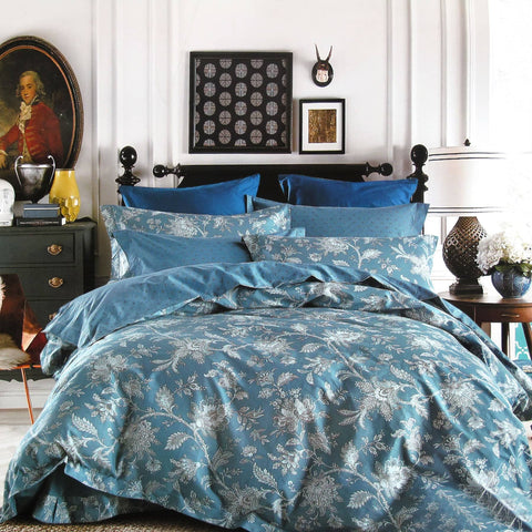 Darrahopens Home & Garden > Bedding 250TC Oliver Cotton Reversible Quilt Cover Set Queen