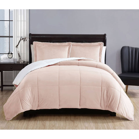 Darrahopens Home & Garden > Bedding 3 Piece Micro Mink Comforter Set Apricot Queen