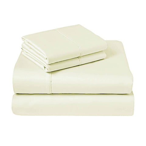 Darrahopens Home & Garden > Bedding 310TC Fusion Cotton Percale Sheet Set Ivory King