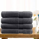 Darrahopens Home & Garden > Bedding 4 piece ultra light cotton bath towels in charcoal