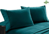 Darrahopens Home & Garden > Bedding 400 thread count bamboo cotton twin pack pillowcase teal