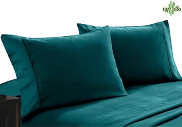 Darrahopens Home & Garden > Bedding 400 thread count bamboo cotton twin pack pillowcase teal