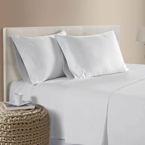 Darrahopens Home & Garden > Bedding 400TC Bamboo Cotton Sheet Set White Queen