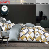 Darrahopens Home & Garden > Bedding 400TC Cotton Sateen Quilt Cover Set Modern Art Queen