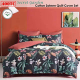 Darrahopens Home & Garden > Bedding 400TC Cotton Sateen Quilt Cover Set Secret Garden Queen