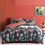 Darrahopens Home & Garden > Bedding 400TC Cotton Sateen Quilt Cover Set Secret Garden Queen