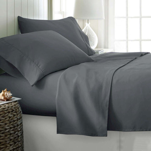 Darrahopens Home & Garden > Bedding 400TC Cotton Sateen Sheet Set King - Grey