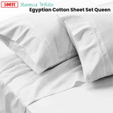 Darrahopens Home & Garden > Bedding 500TC Ramca White Egyptian Cotton Sheet Set Queen