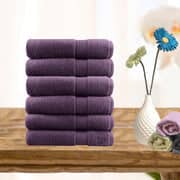 Darrahopens Home & Garden > Bedding 6 piece ultra light cotton face washers in aubergine