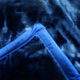Darrahopens Home & Garden > Bedding 675gsm 2 Ply Solid Faux Mink Blanket Queen 200x240 cm Navy
