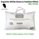 Darrahopens Home & Garden > Bedding 70% Feather 30% Down Superior Medium Standard Pillow 48 x 73 cm