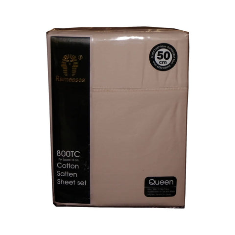 Darrahopens Home & Garden > Bedding 800TC Ramesses Cotton Sateen Sheet Set Linen King