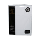 Darrahopens Home & Garden > Bedding 800TC Ramesses Cotton Sateen Sheet Set White Queen