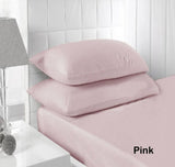 Darrahopens Home & Garden > Bedding Accessorize 250TC Fitted Sheet Set Pink - King