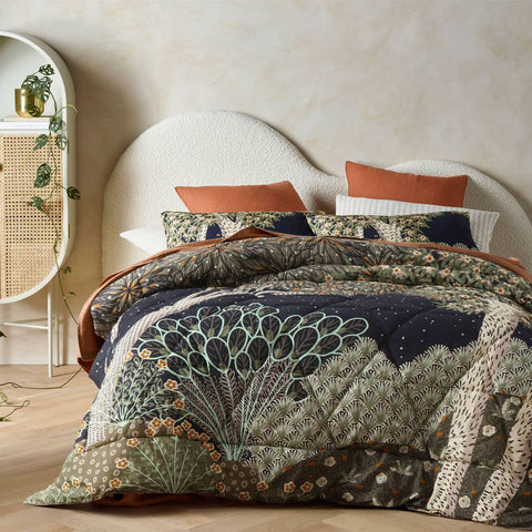 Darrahopens Home & Garden > Bedding Accessorize 3 Piece Monstera Digital Printed Comforter Set Queen