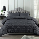 Darrahopens Home & Garden > Bedding Accessorize 3 Piece Waffle Slate Comforter Set King