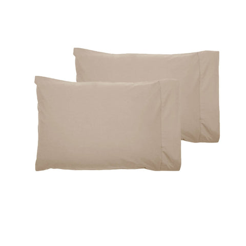 Darrahopens Home & Garden > Bedding Accessorize 300TC Cotton Standard Pillowcases ( Pair ) - Linen