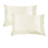 Darrahopens Home & Garden > Bedding Accessorize 300TC Deluxe Essentials Satin Standard Pillowcases Stone (Ivory)
