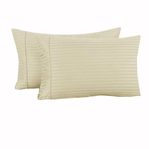 Darrahopens Home & Garden > Bedding Accessorize 325TC Pair of Cuffed Standard Pillowcases Ecru