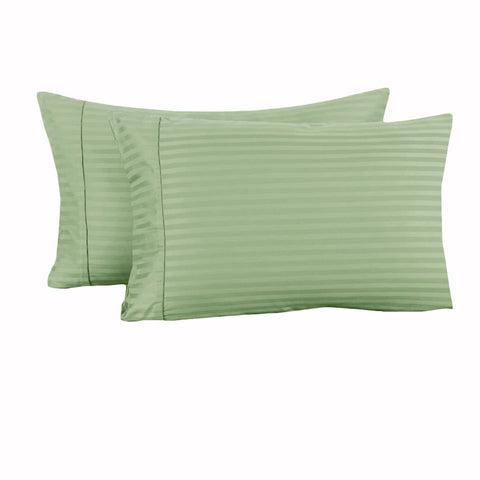 Darrahopens Home & Garden > Bedding Accessorize 325TC Pair of Cuffed Standard Pillowcases Green