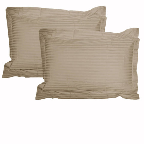 Darrahopens Home & Garden > Bedding Accessorize 325TC Pair of Stripe Jumbo / Queen Pillowcases Linen