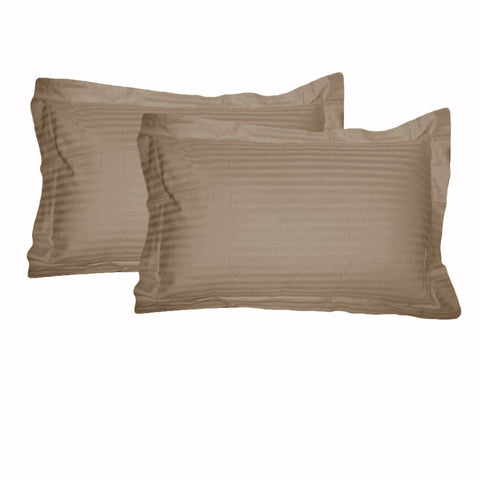 Darrahopens Home & Garden > Bedding Accessorize 325TC Pair of Tailored Standard Pillowcases Mocha