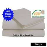 Darrahopens Home & Garden > Bedding Accessorize 625TC Cotton Rich Sheet Set Taupe King