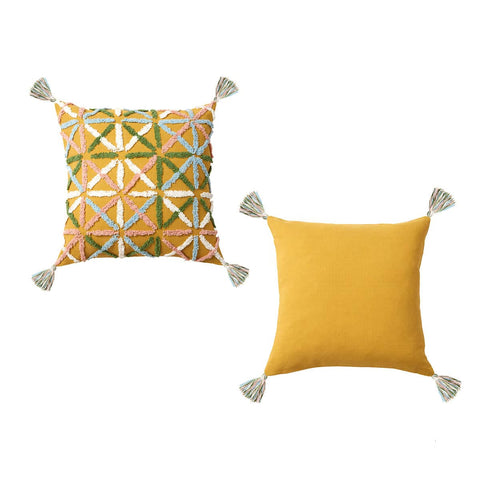 Darrahopens Home & Garden > Bedding Accessorize Adena Ochre Filled Square Cushion