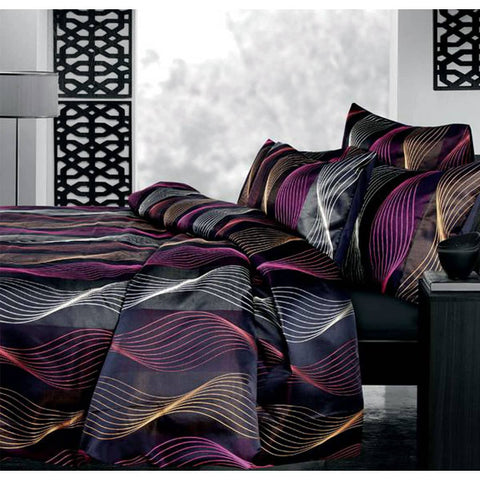 Darrahopens Home & Garden > Bedding Accessorize Airwave Multi Jacquard Quilt Cover Set Single