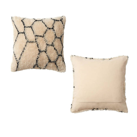 Darrahopens Home & Garden > Bedding Accessorize Alba Natural Black Filled Square Cushion