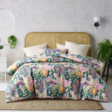 Darrahopens Home & Garden > Bedding Accessorize Betty Carmila Printed Linen Cotton Quilt Cover Set Queen